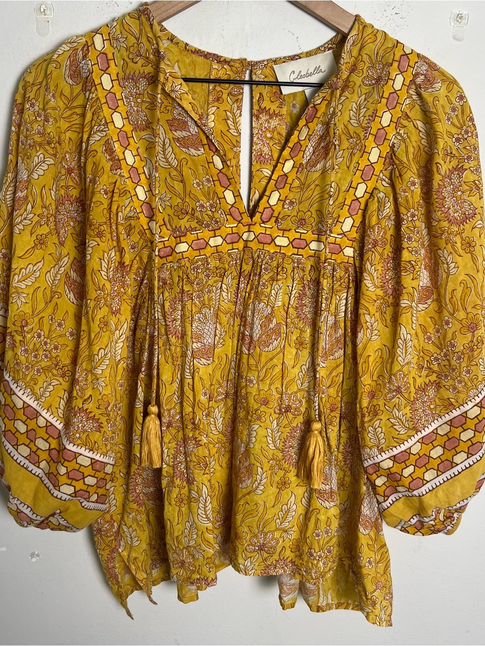 CLEOBELLA- Amaryllis Blouse Wildflower Yellow Size S - Picture 2 of 6